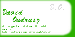 david ondrusz business card